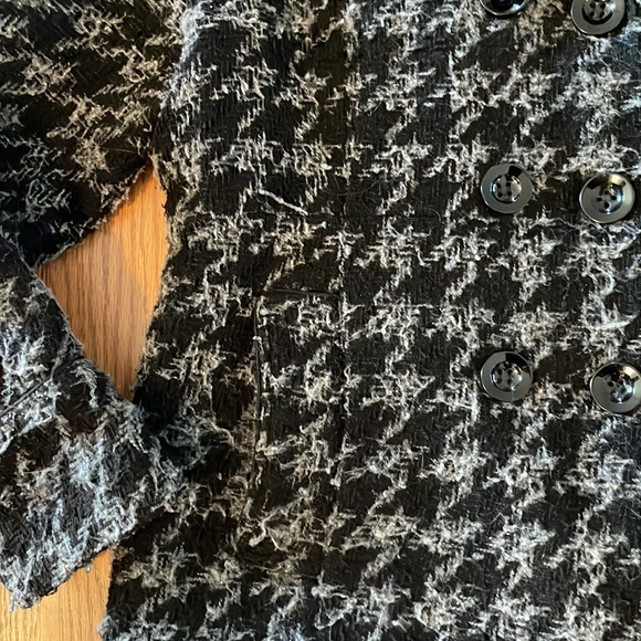 Black and gray houndstooth pea coat - Picture 3 of 10